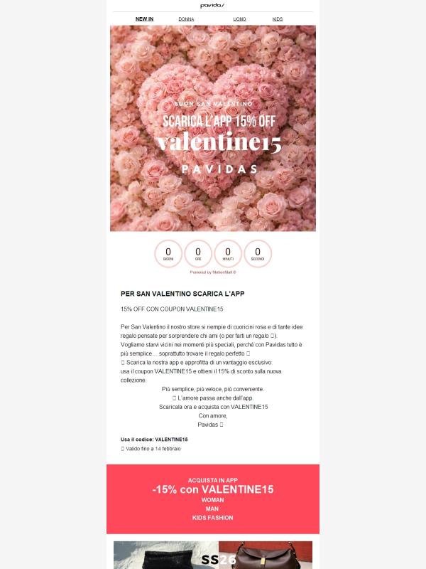 💗 -15% con il codice VALENTINE15 - L’amore è nell’aria