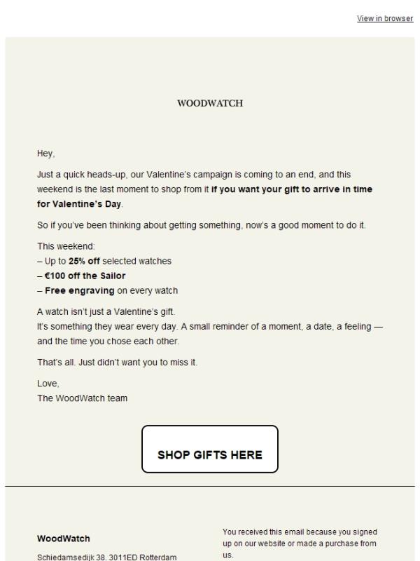 Just a quick heads-up for Valentine’s Day 🤍