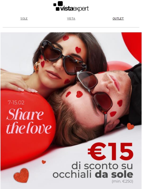 Il regalo perfetto💘😍 €15 di sconto su occhiali da sole (min. €250) ✨