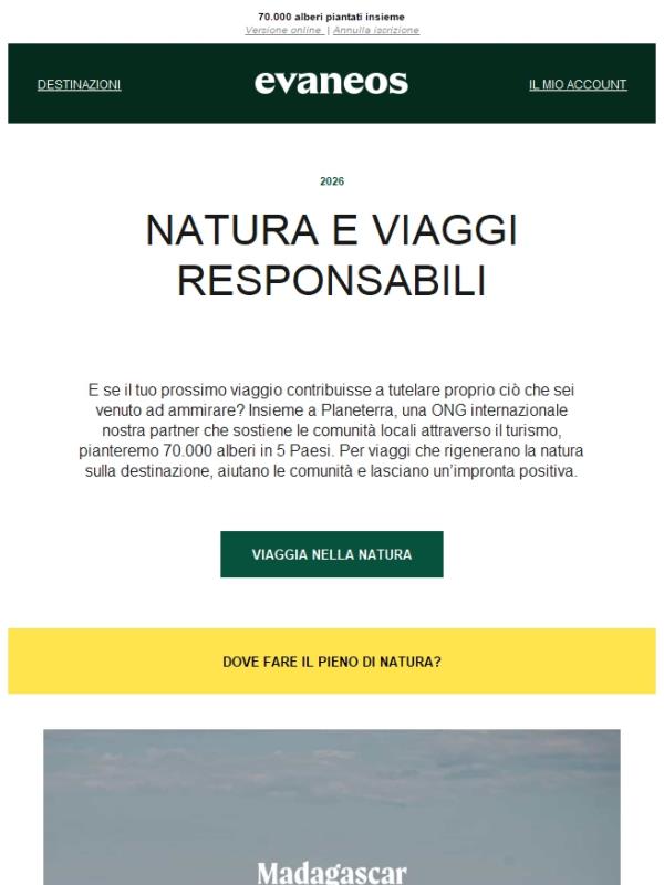 La natura ti ringrazia