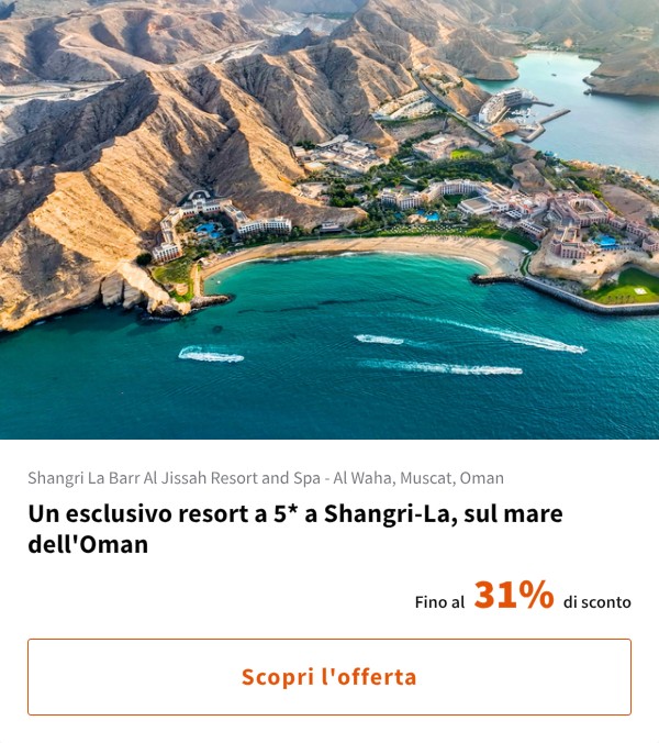 Un esclusivo resort a 5* a Shangri-La, sul mare dell'Oman