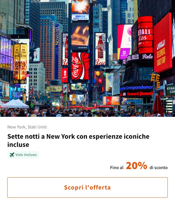 Sette notti a New York con esperienze iconiche incluse