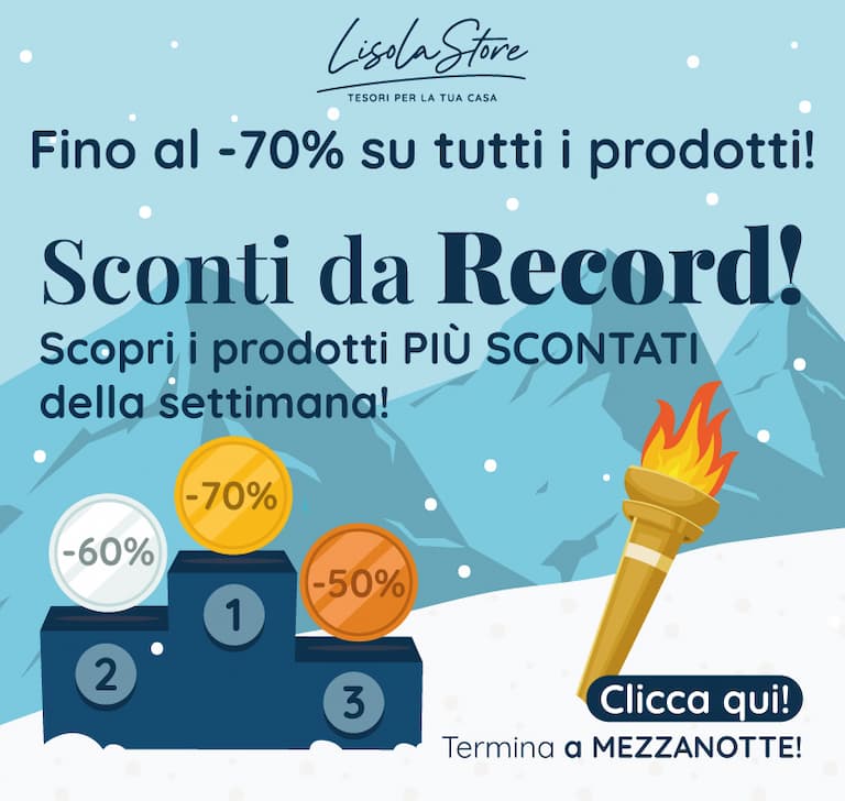 Fino al -70% su tutti i prodotti