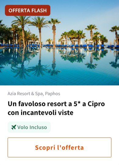 Un favoloso resort a 5* a Cipro con incantevoli viste