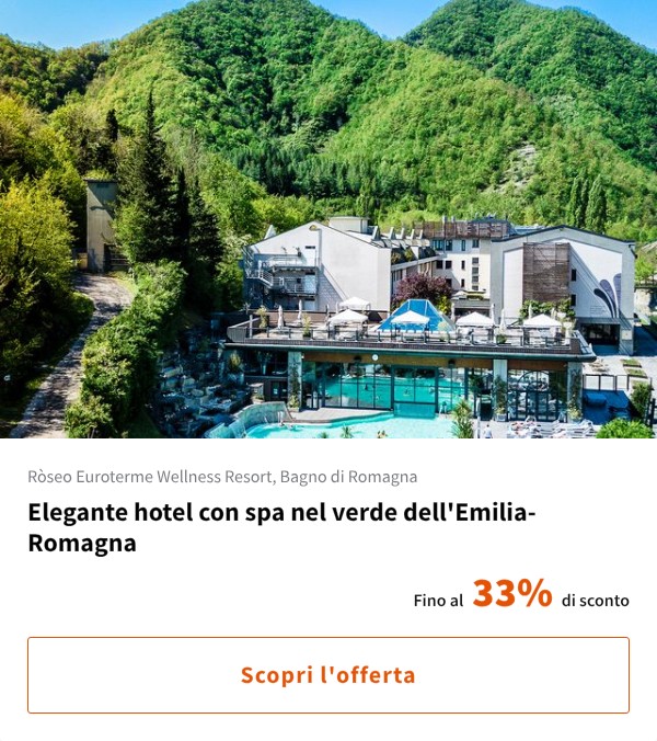 Elegante hotel con spa nel verde dell'Emilia-Romagna