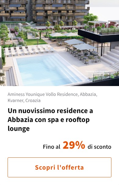 Un nuovissimo residence a Abbazia con spa e rooftop lounge