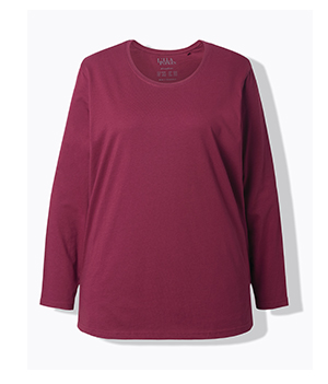 Maglia dal taglio morbido con scollo a girocollo e maniche lunghe