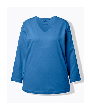 Maglia dalle linee morbide con scollo a V e maniche lunghe