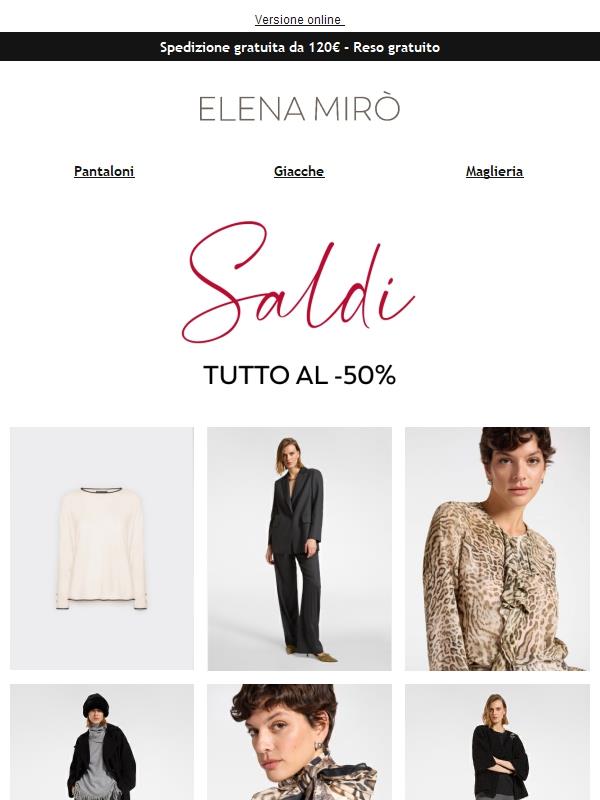 I saldi continuano: tutto al -50%