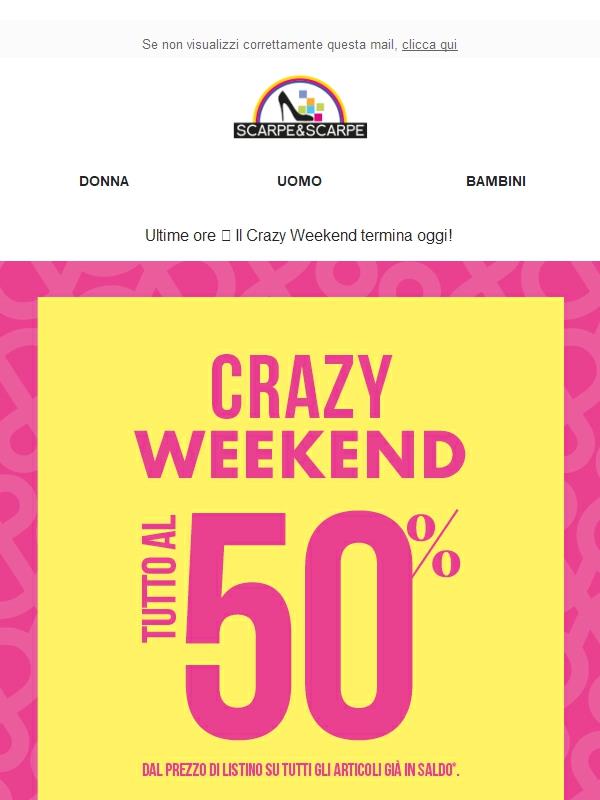 Ultime ore 💥 TUTTO AL -50% sugli articoli già scontati..