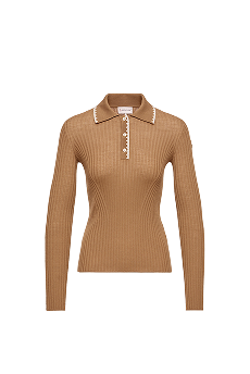 Polo a maniche lunghe in lana