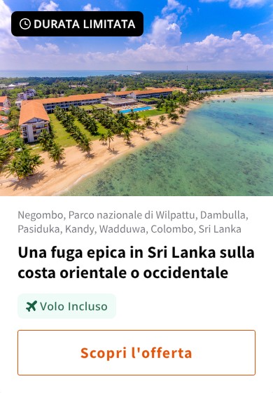Una fuga epica in Sri Lanka sulla costa orientale o occidentale