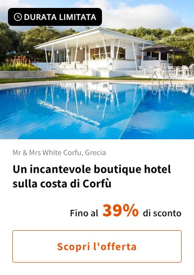 Un incantevole boutique hotel sulla costa di Corfù