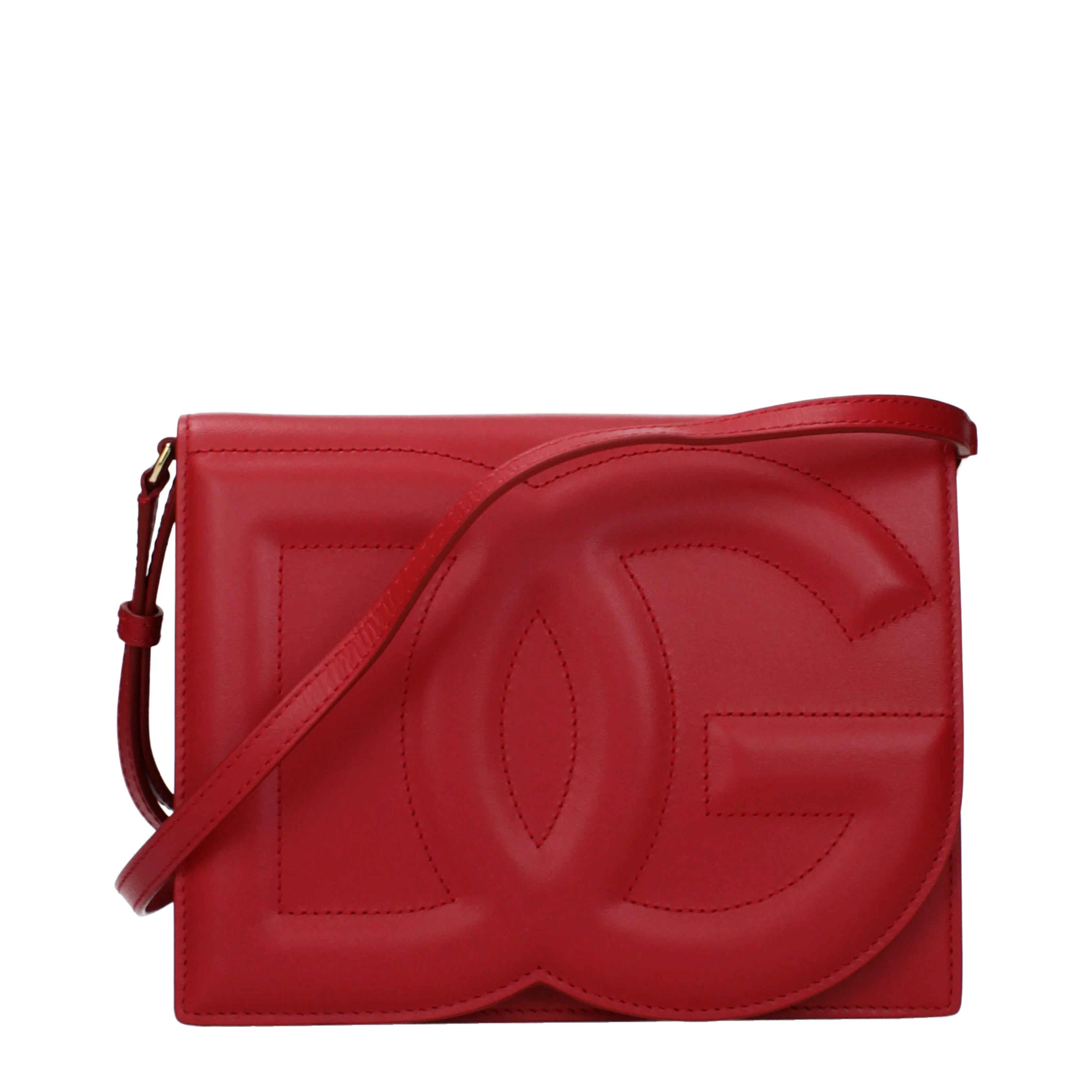 Dolce&Gabbana Crossbody Bags Women Leather Red