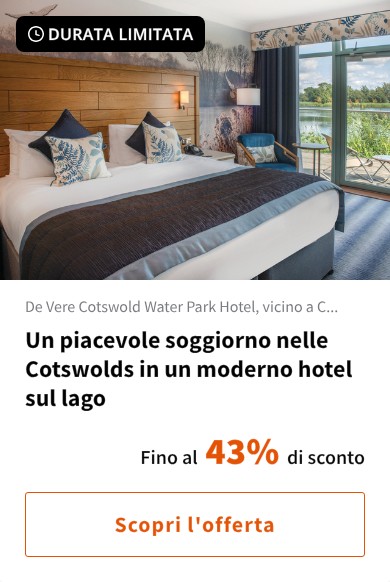 Un piacevole soggiorno nelle Cotswolds in un moderno hotel sul lago