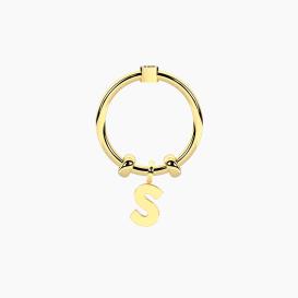 Anello SWING   con ciondolo INIZIALE S