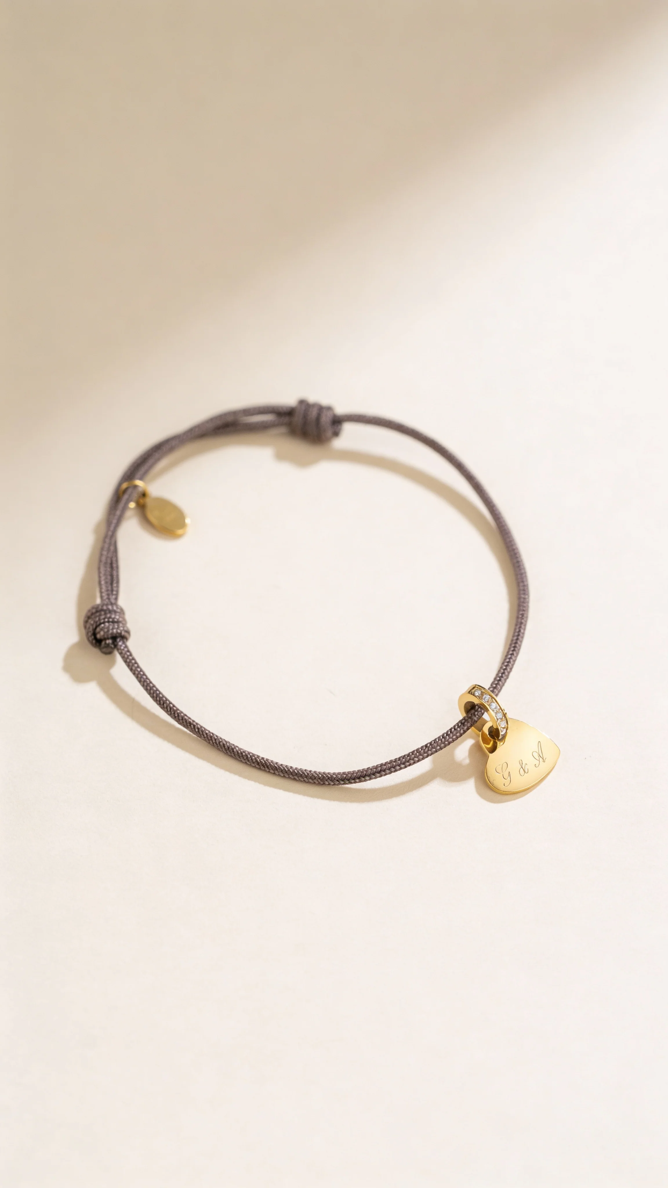 Bracciale Cordoncino Con Zircone Personalizzato Iniziali - Infants