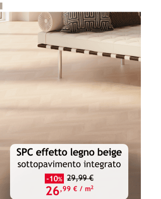 scopri il prodotto pavimento SPC effetto legno beige