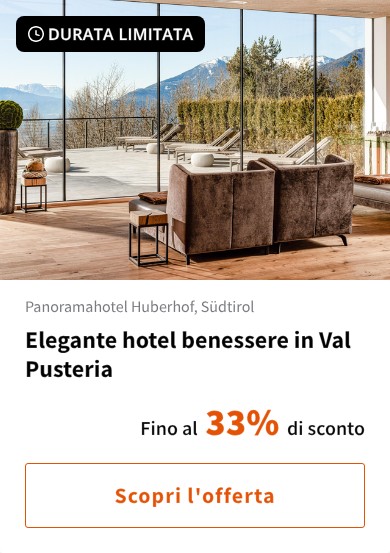 Elegante hotel benessere in Val Pusteria