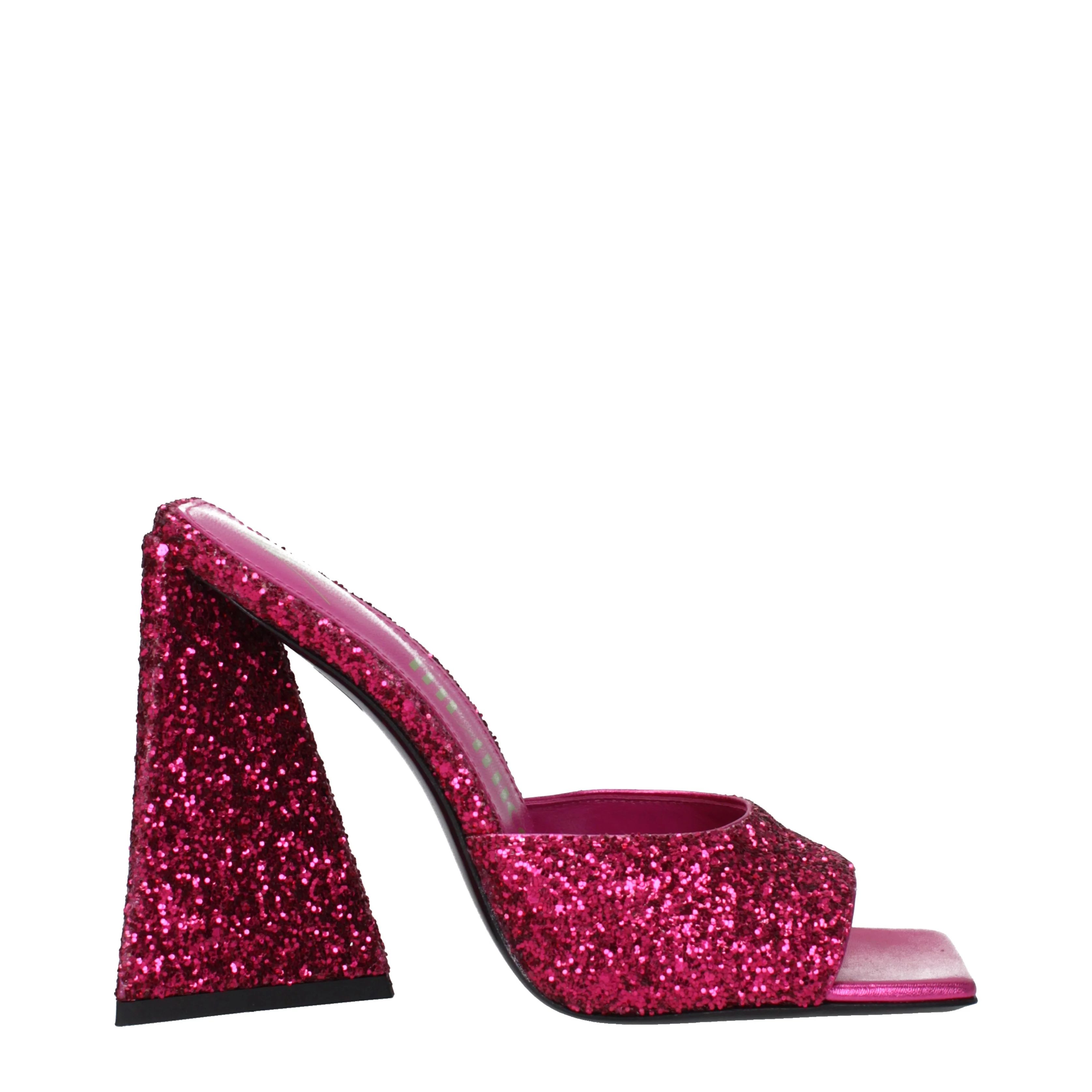 The Attico Sandals Women Glitter Fuchsia