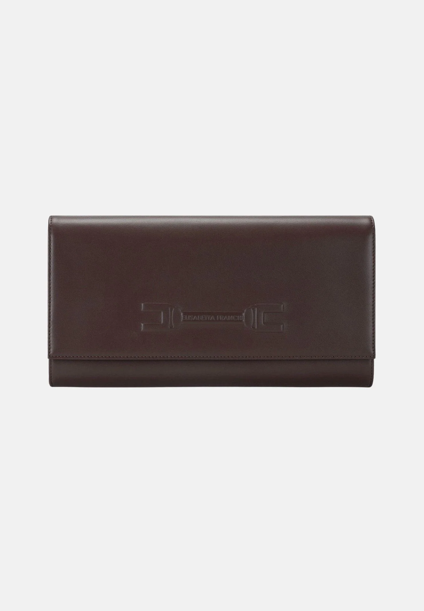 Image of ELISABETTA FRANCHI Pochette cacao da donna realizzata in vera pelle