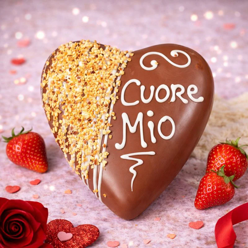 Image of Cuore di cioccolato gusto Ciokoroché 400g