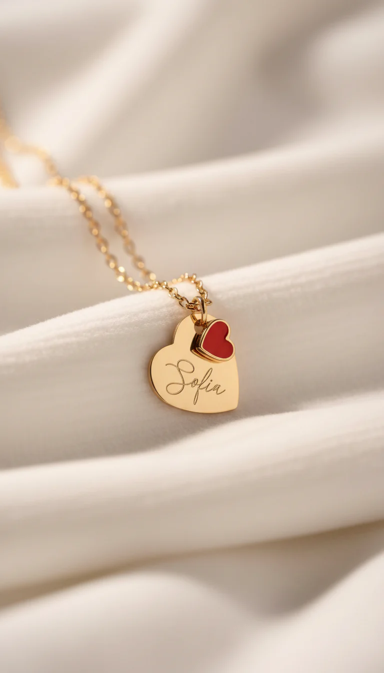 Collana Catena Cuore Personalizzata Con Nome - Infants