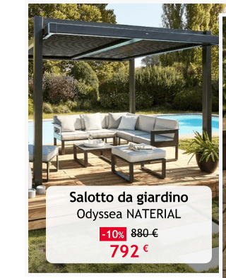 scopri il prodotto salotto da giardino odyssea naterial