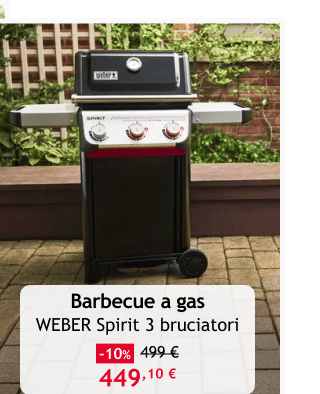 scopri il prodotto barbecue weber spiriti 3 bruciatori