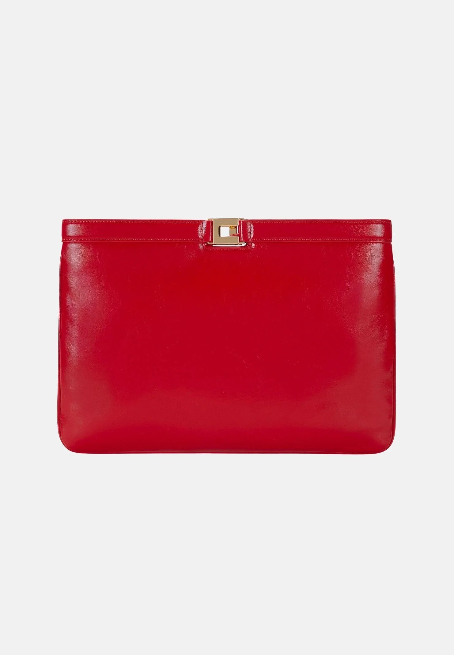 Image of ELISABETTA FRANCHI Pochette rossa da donna effetto naplak