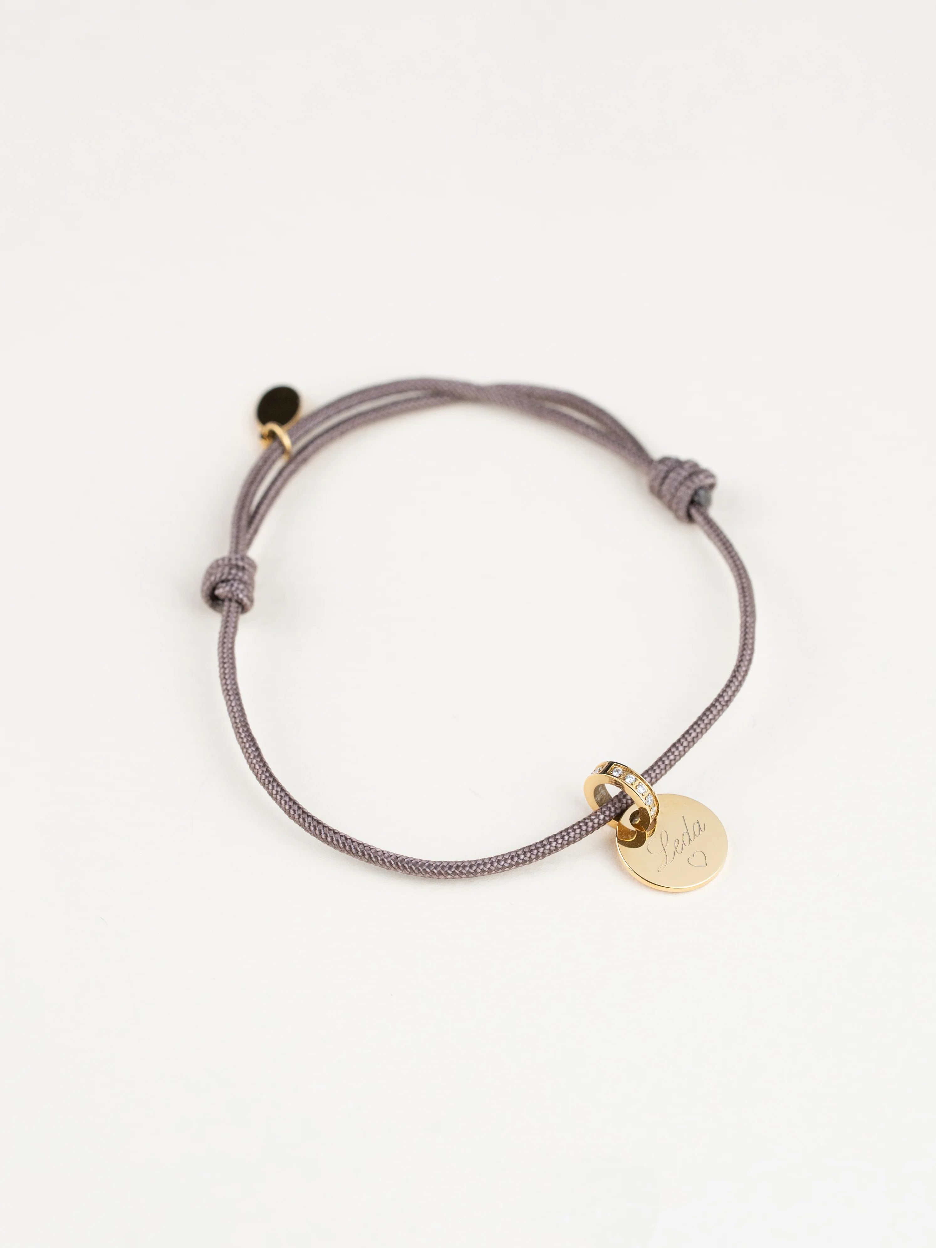 Bracciale Cordoncino Personalizzazione Nome e Cuore - Infants