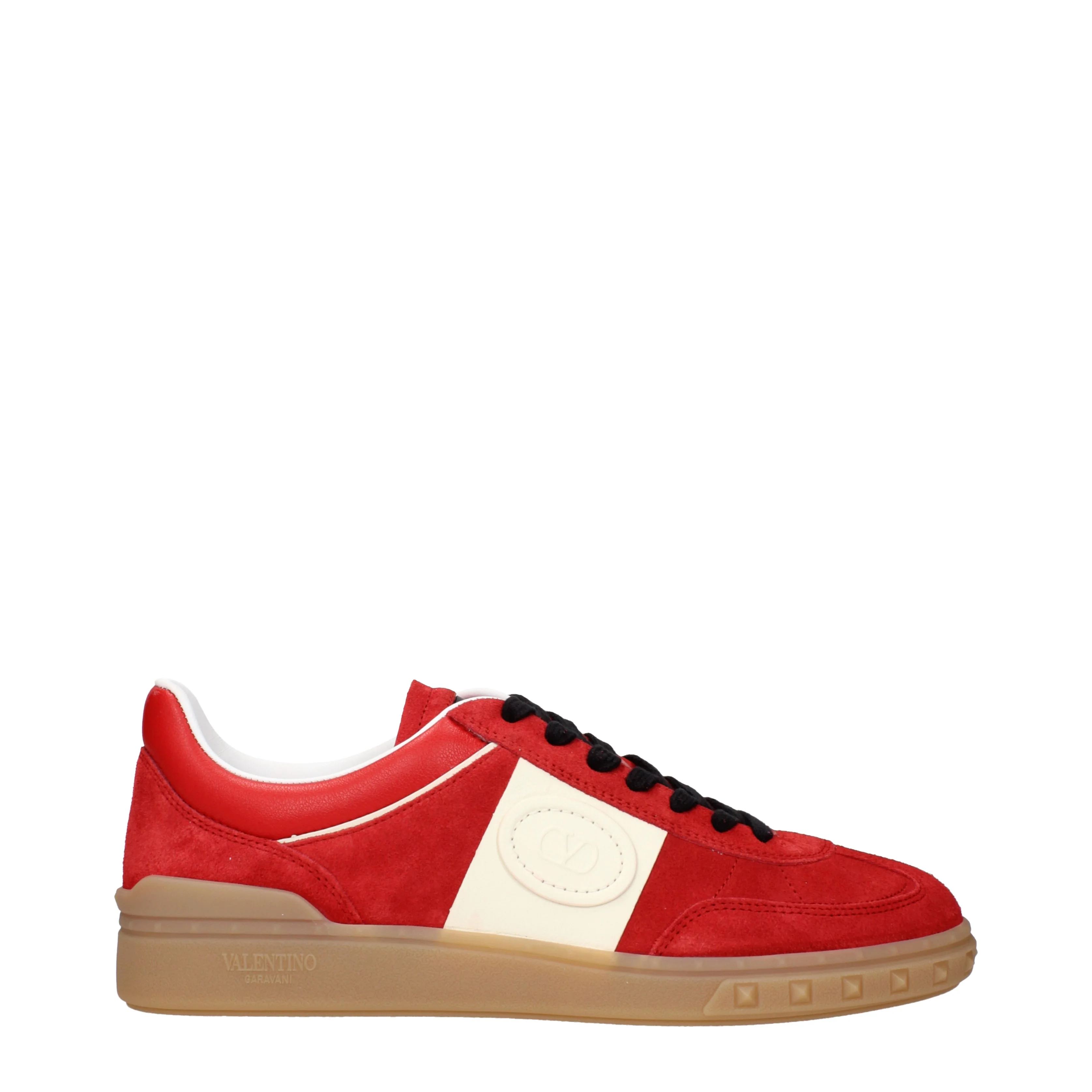 Valentino Garavani Sneakers Men Suede Red/Ivory