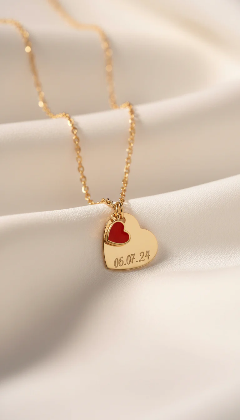 Collana Catena Cuore Personalizzata Con Data Speciale - Infants