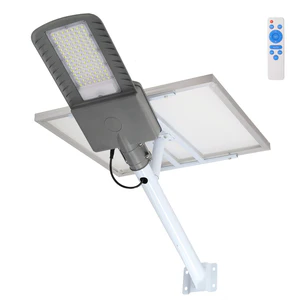 Lampione stradale solare a LED 300W 5000K Pannello 6V 45W Batteria 42Ah Sensore crepuscolare / telecomando