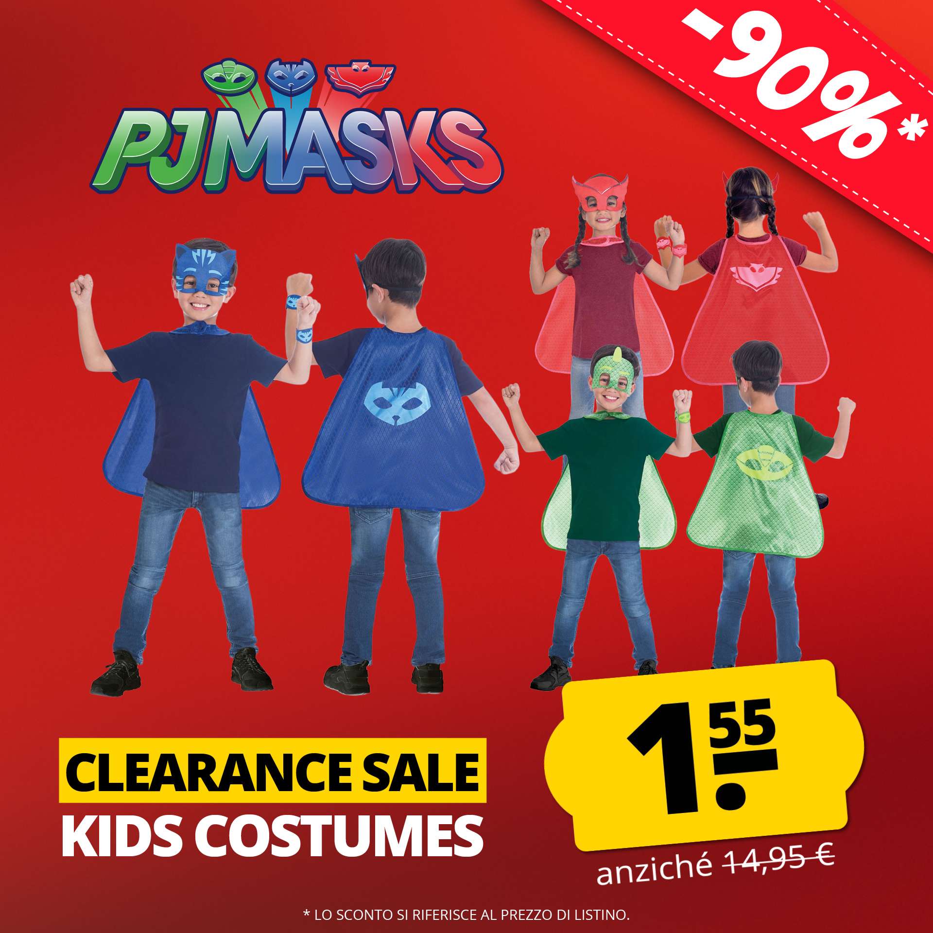 Svendita amscan – Costume per bambini PJ Masks a soli 1,55 €