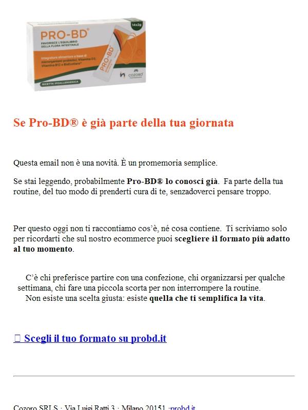 Se Pro-BD® è già parte della tua giornata 🌿