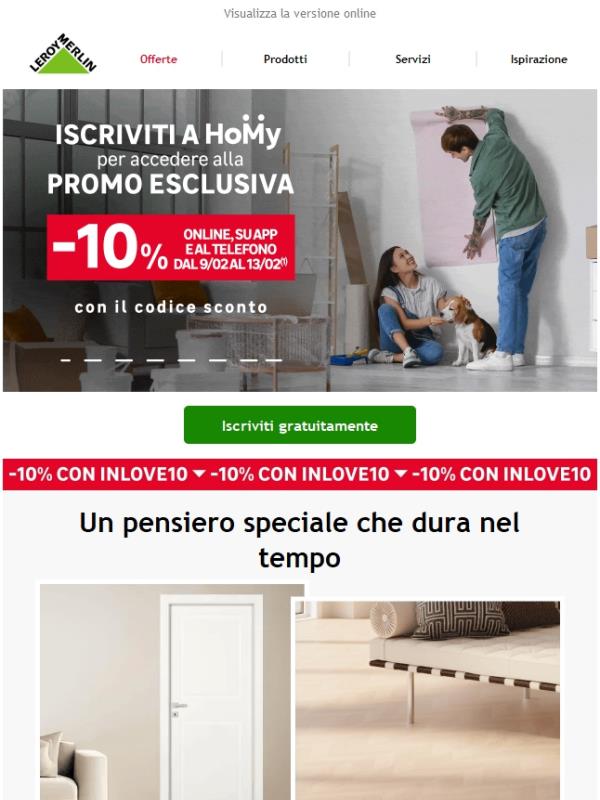 Sconto da batticuore, iscriviti subito ❤️