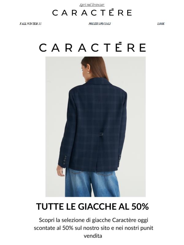 Tutte le GIACCHE oggi OGGI sono a metà prezzo!