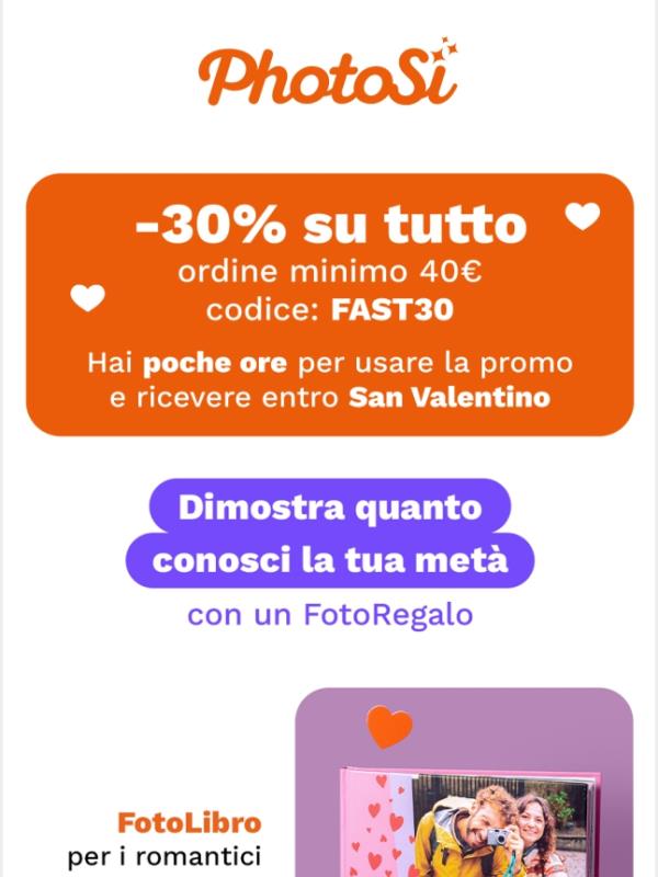 Solo per 48h 😱 -30% su tutto