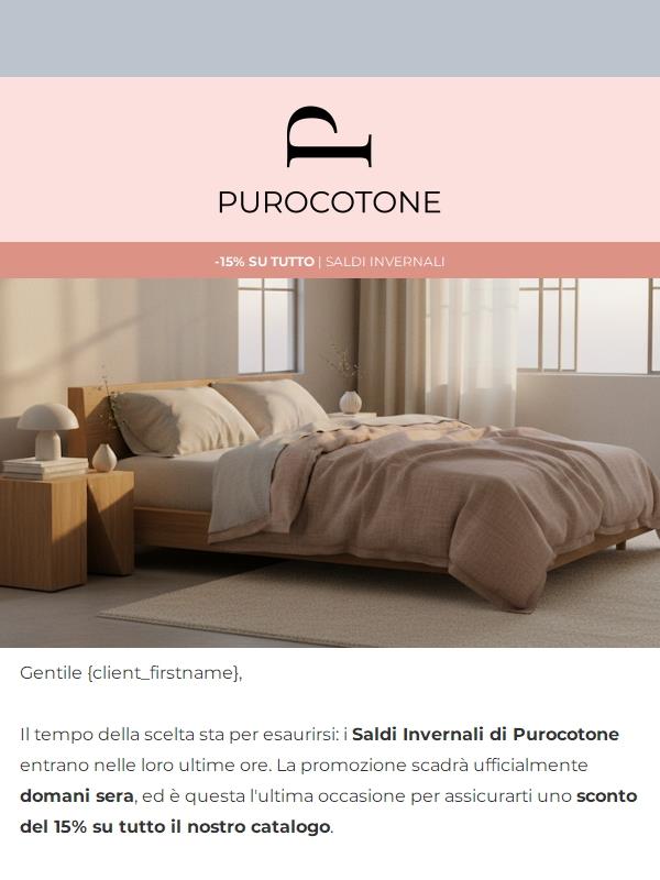 I Saldi Finiscono Domani Sera!