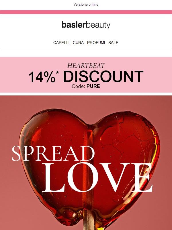 L'amore è nell'aria: sconto del 14%