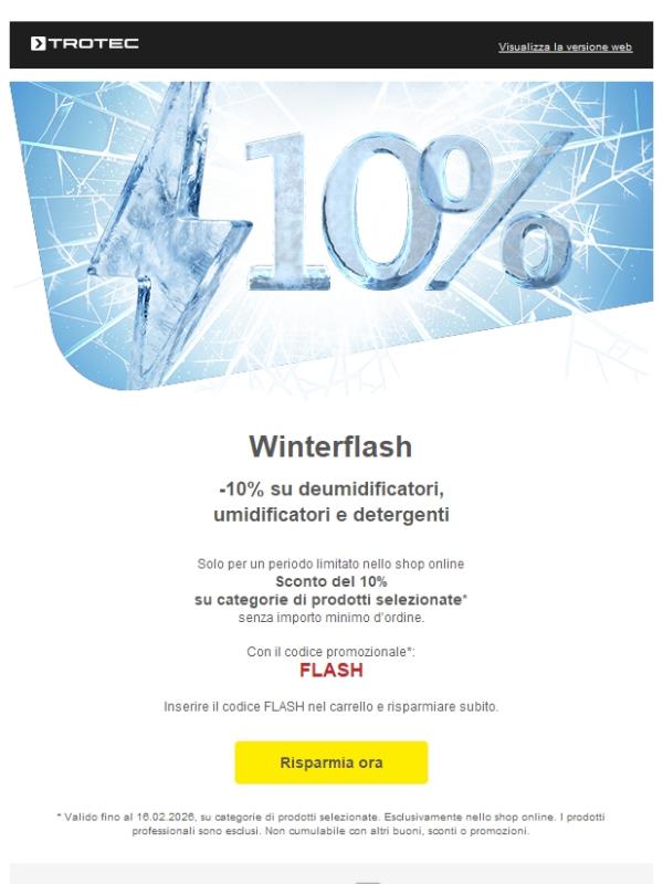 ⚡Solo ora: risparmia il 10%!