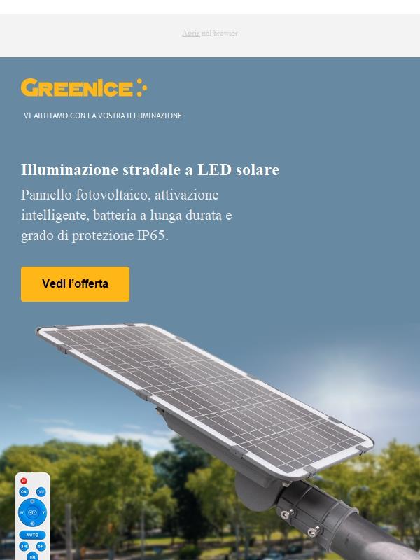 Nuovi Lampioni LED Solari per l’Illuminazione Pubblica: Illumina con Efficienza