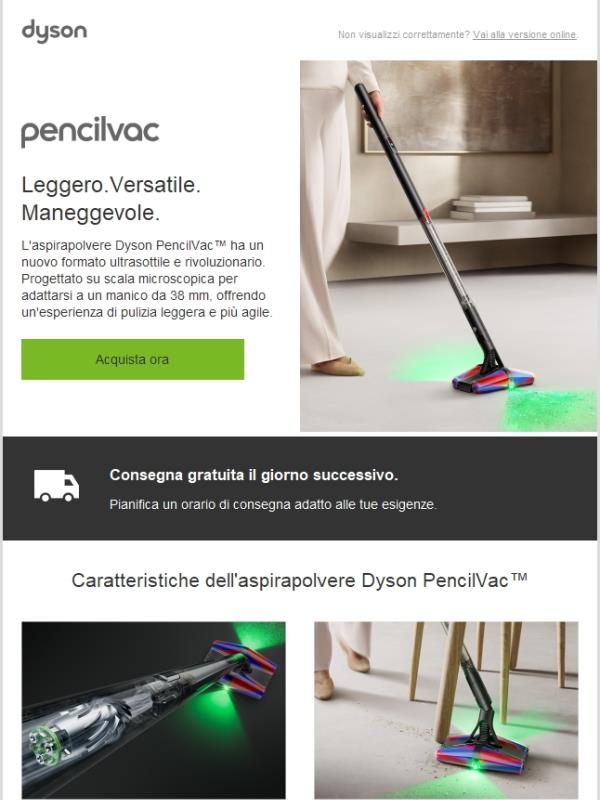 Il motore più veloce di Dyson nel nostro aspirapolvere più leggero.