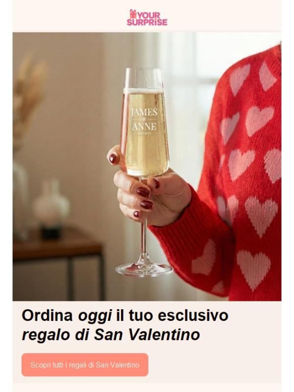Ordina oggi, ricevi la tua sorpresa unica in tempo 💝