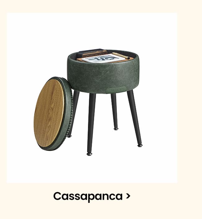 VASAGLE Sgabello Rotondo con Gambe in Acciaio Moderno di metà Secolo Marrone Caramello