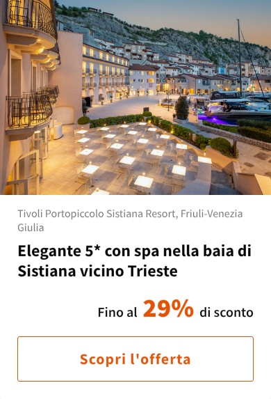 Elegante 5* con spa nella baia di Sistiana vicino Trieste