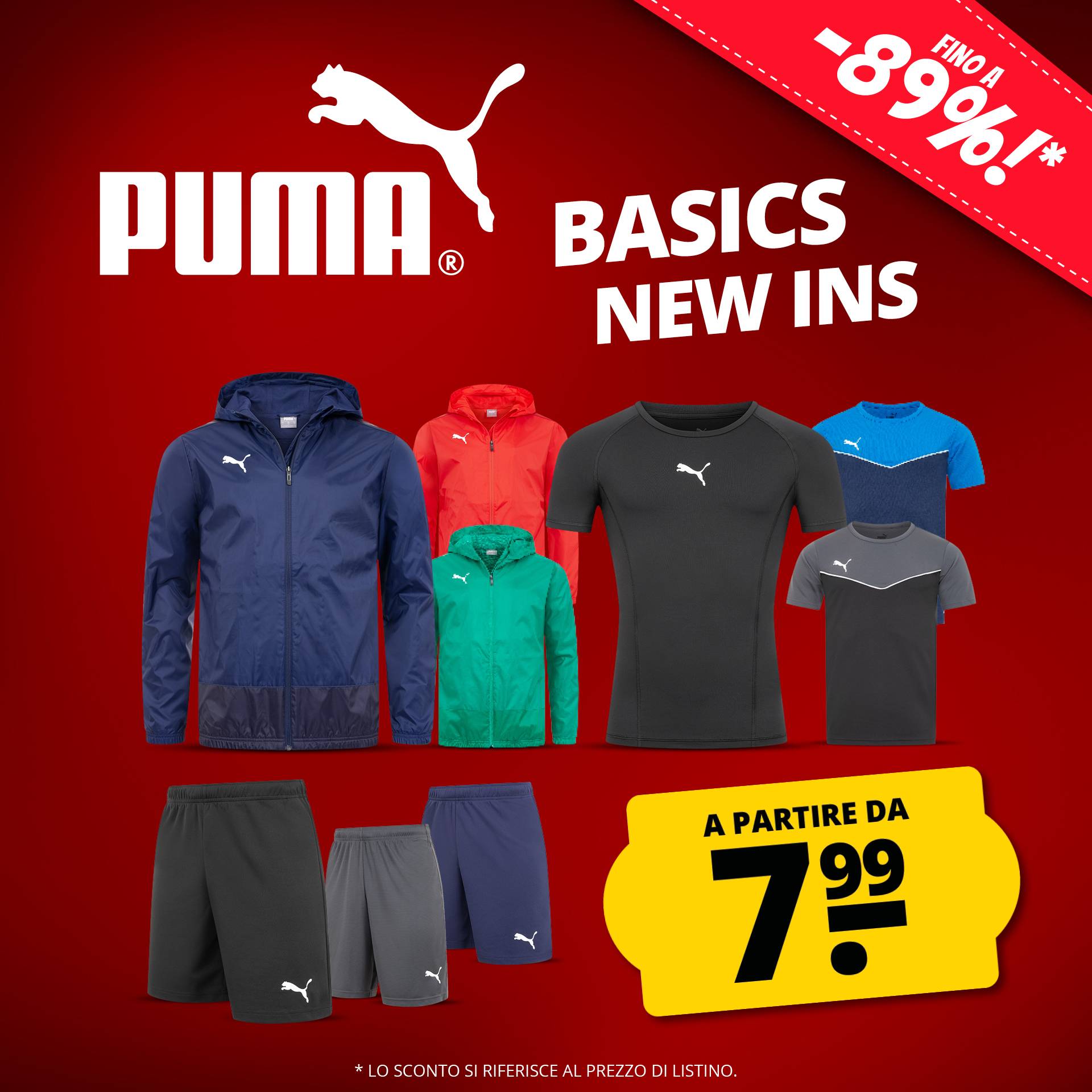 Novità PUMA Basics a partire da 7,99 €