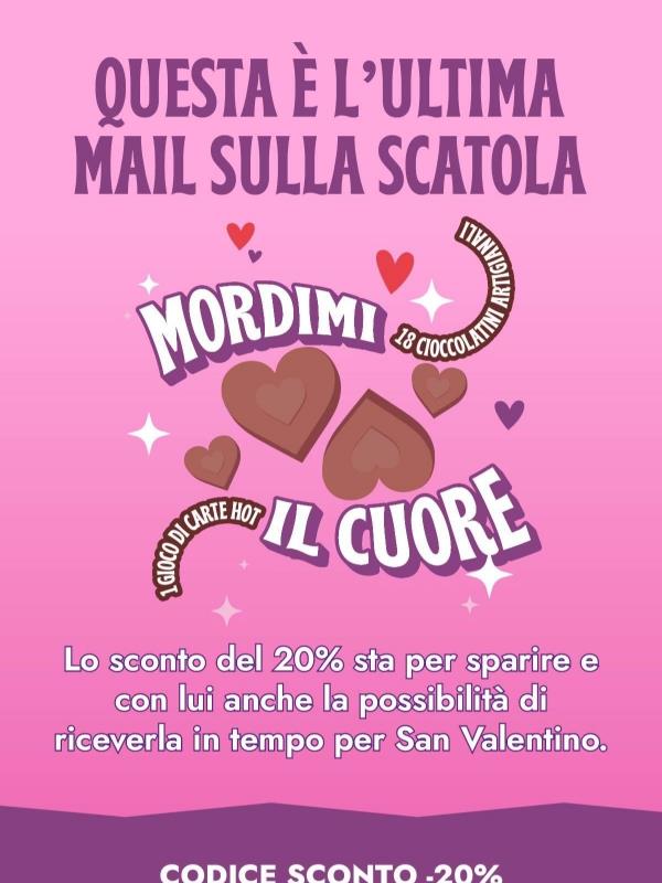 ⏰ Ultimo giorno per ricevere la Scatola di San Valentino in tempo!