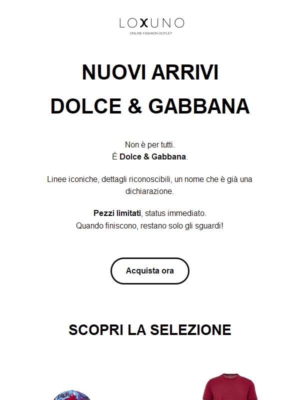 Nuovi arrivi Dolce & Gabbana: oltre il 50%